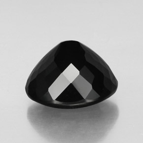 Turmalina negro natural de 11,51 ct, corte óvalo, opaco