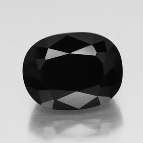 Turmalina negro natural de 24,64 ct, corte óvalo, opaco