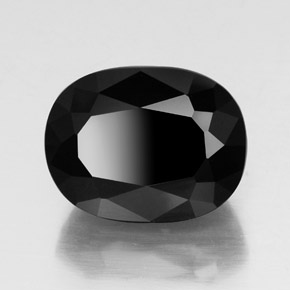 Turmalina negro natural de 24,64 ct, corte óvalo, opaco
