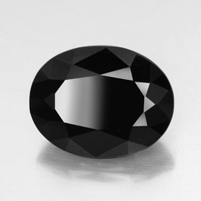 Turmalina negro natural de 20,48 ct, corte óvalo, opaco