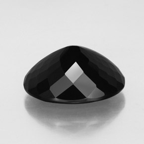 Turmalina negro natural de 20,48 ct, corte óvalo, opaco