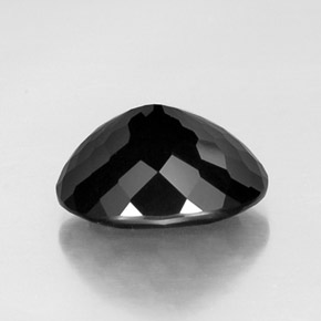 Turmalina negro natural de 6,99 ct, corte óvalo, opaco