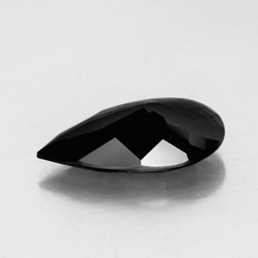 Turmalina negro natural de 6,19 ct, en forma de pera, opaco