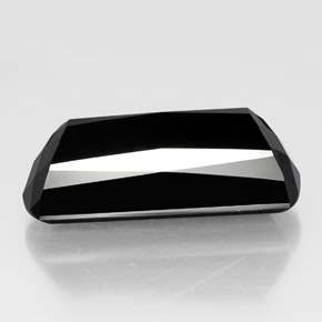 Turmalina negro natural de 34,12 ct, forma elegante, opaco