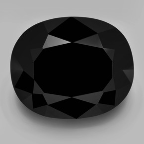 Turmalina negro natural de 52,89 ct, corte óvalo, opaco