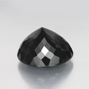 Turmalina negro natural de 59,56 ct, corte redondo, opaco