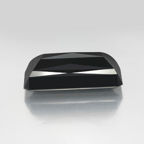 Turmalina negro natural de 61,48 ct, corte esmeralda, opaco