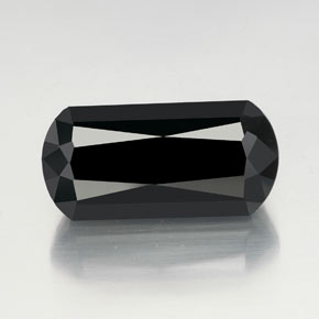 Turmalina negro natural de 40,88 ct, forma elegante, opaco
