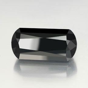 Turmalina negro natural de 40,88 ct, forma elegante, opaco