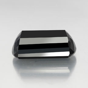 Turmalina negro natural de 40,88 ct, forma elegante, opaco