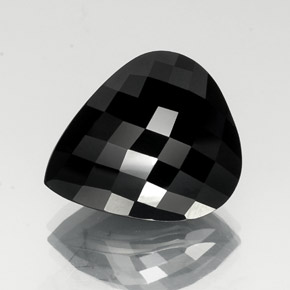 Turmalina negro natural de 23,98 ct, en forma de pera, opaco
