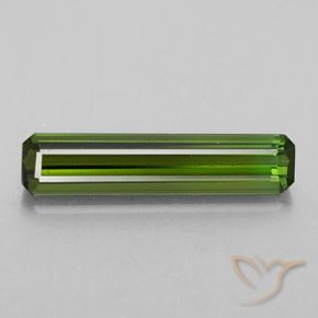 2.21ct Natural Verde amarillento Turmalina, corte esmeralda, VVS