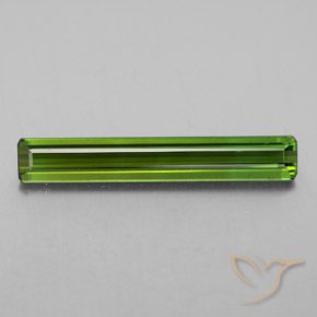 2.98ct Natural Verde amarillento Turmalina, corte esmeralda, VVS-VS