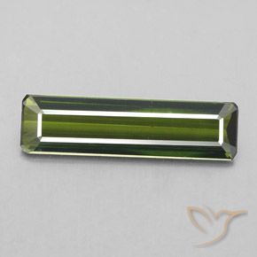 2.20ct Natural Verde bosque Turmalina, corte esmeralda, VS