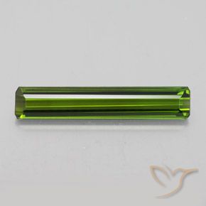 2.14ct Natural Verde terroso Turmalina, corte esmeralda, VVS