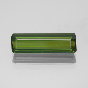 Turmalina verde natural de 2,02 ct, corte esmeralda, VVS