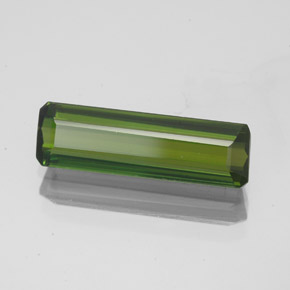 Turmalina verde natural de 2,02 ct, corte esmeralda, VVS