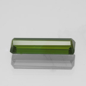 Turmalina verde natural de 2,02 ct, corte esmeralda, VVS