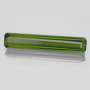 Turmalina Verde oscuro natural de 2.70 ct, corte esmeralda, VVS-VS