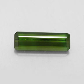 Turmalina Verde oscuro natural de 2.32 ct, corte esmeralda, VVS