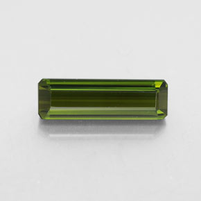 Turmalina verde natural de 2,25 ct, corte esmeralda, VVS