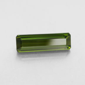 Turmalina verde natural de 2,25 ct, corte esmeralda, VVS