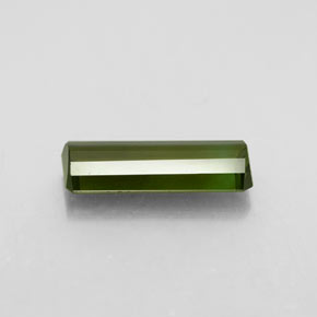 Turmalina verde natural de 2,15 ct, corte esmeralda, VVS