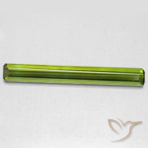 2.56ct Natural Verde alga Turmalina, corte esmeralda, VVS
