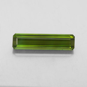 Turmalina verde natural de 2,04 ct, corte esmeralda, VVS-VS