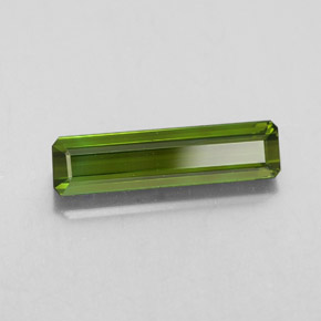 Turmalina verde natural de 2,04 ct, corte esmeralda, VVS-VS