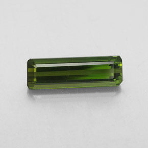 Turmalina verde natural de 2,22 ct, corte esmeralda, VVS-VS