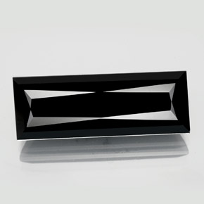 Turmalina negro natural de 10,39 ct, baguette, opaco