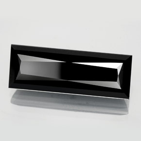 Turmalina negro natural de 10,39 ct, baguette, opaco