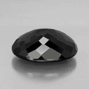 Turmalina negro natural de 12,00 ct, corte óvalo, opaco