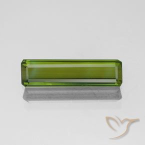 1.11ct Natural Verde oscuro Turmalina, corte esmeralda, VVS
