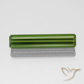 1.61ct Natural Verde oscuro Turmalina, corte esmeralda, VVS-VS