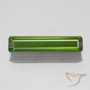 1.43ct Natural Verde oscuro Turmalina, corte esmeralda, VVS-VS
