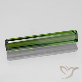 Turmalina Verde alga natural de 1.38 ct, Corte Octágono / Esmeralda, VVS-VS