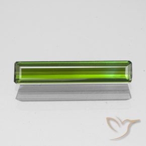 1.45ct Natural Verde amarillento Turmalina, corte esmeralda, VVS-VS