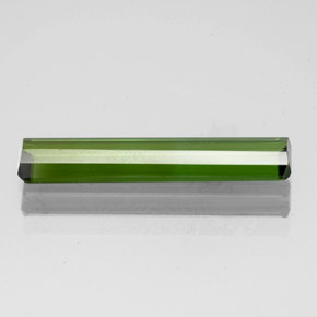 Turmalina verde natural de 1,51 ct, corte esmeralda, VS
