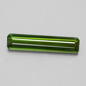 Turmalina verde natural de 1,84 ct, corte esmeralda, VS