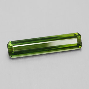 Turmalina verde natural de 1,84 ct, corte esmeralda, VS