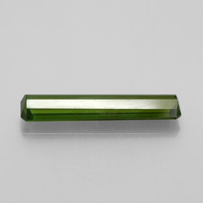Turmalina verde natural de 1,84 ct, corte esmeralda, VS