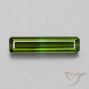 1.20ct Natural Verde oscuro Turmalina, corte esmeralda, VS-SI