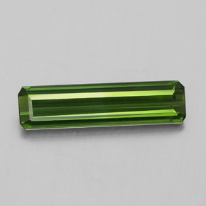 Turmalina verde natural de 1,27 ct, corte esmeralda, VVS-VS