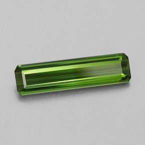 Turmalina verde natural de 1,27 ct, corte esmeralda, VVS-VS