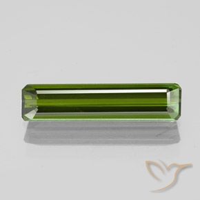 1.30ct Natural Verde oscuro Turmalina, corte esmeralda, VS-SI