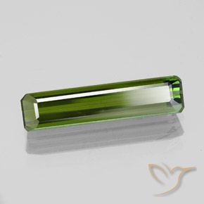 Turmalina Verde oscuro natural de 1.30 ct, Corte Octágono / Esmeralda, VS-SI