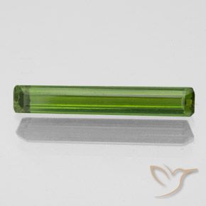 1.00ct Natural Verde alga Turmalina, corte esmeralda, VS