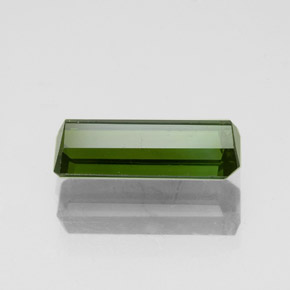 Turmalina Verde terroso natural de 1.43 ct, corte esmeralda, SI